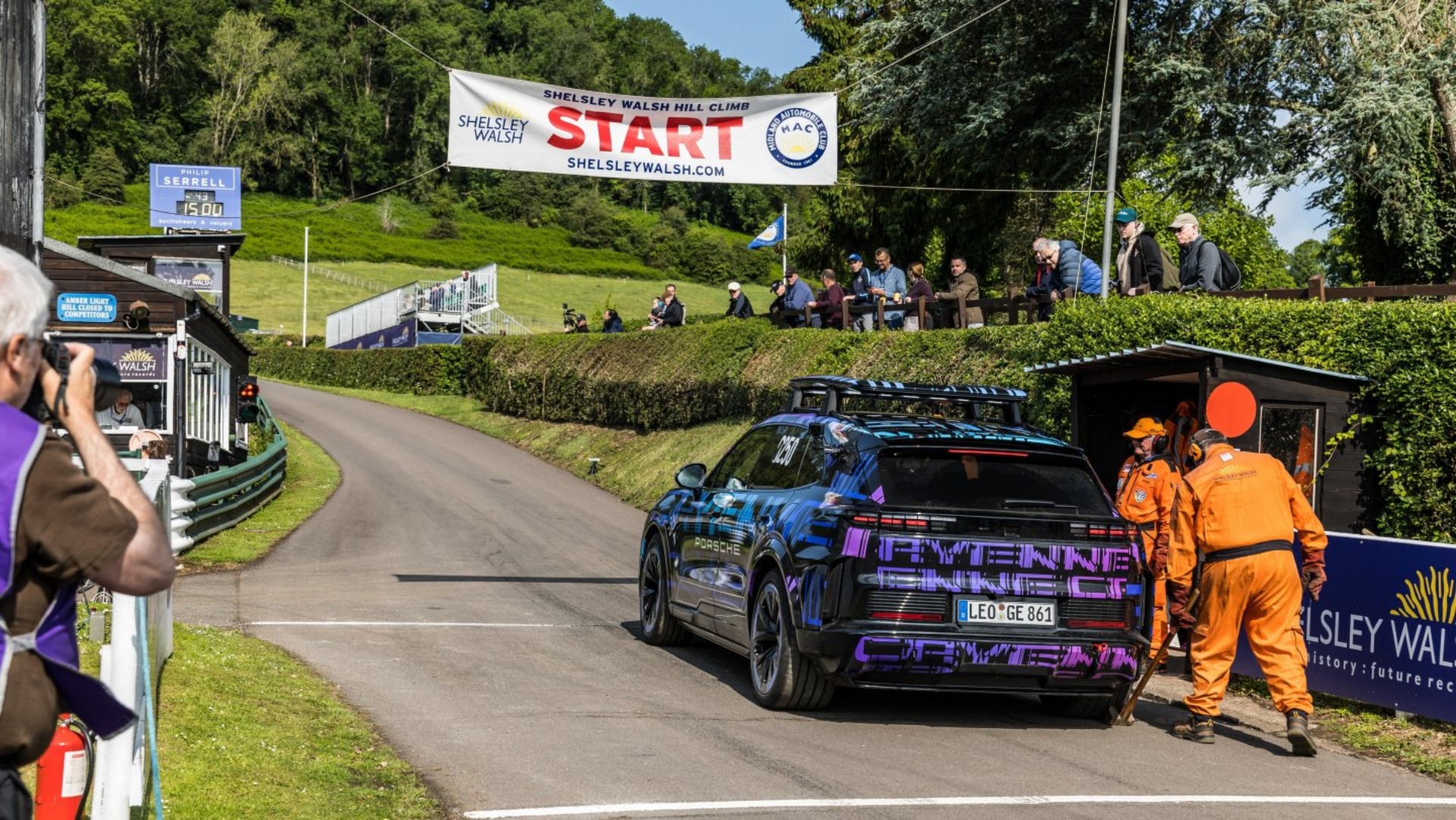 Porsche Cayenne at the Shelsley Walsh hill climb.