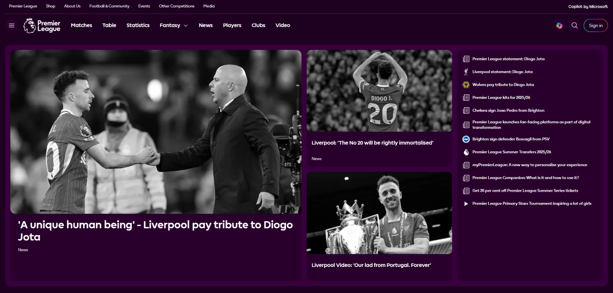 Premier League Microsoft Copilot collaboration
