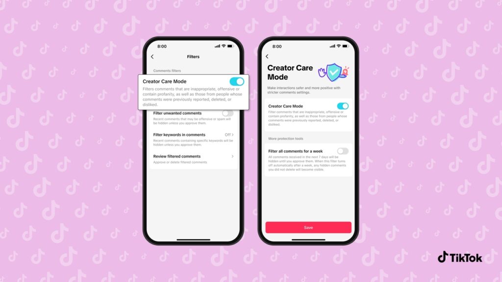 TikTok Creator Care Mode