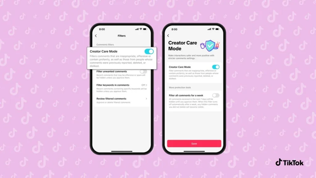 TikTok Creator Care Mode