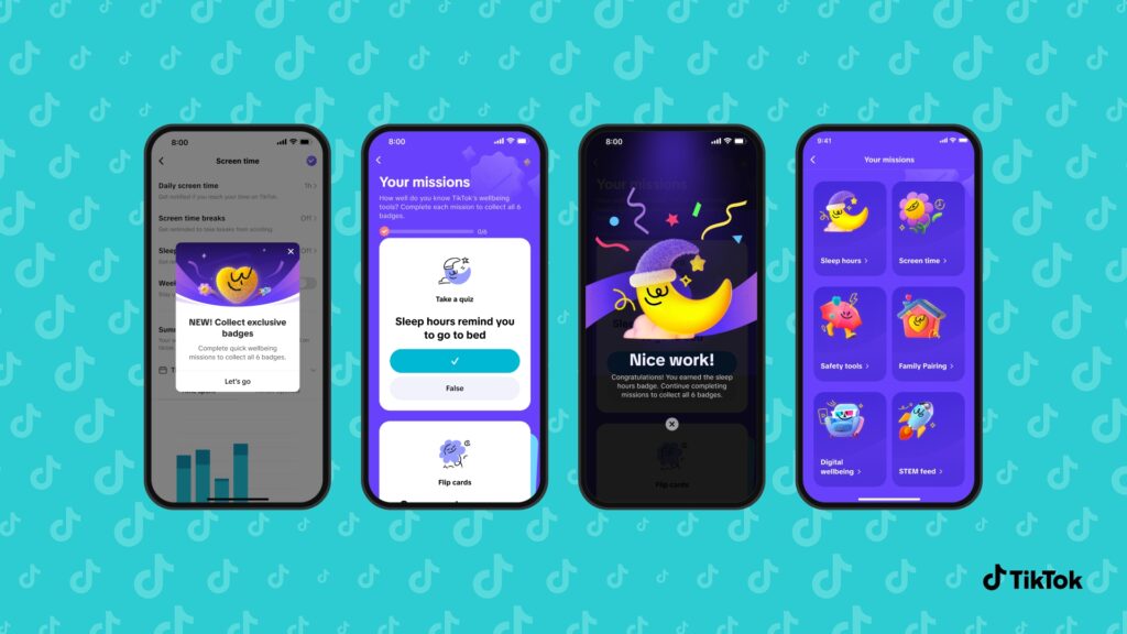 TikTok wellbeing missions
