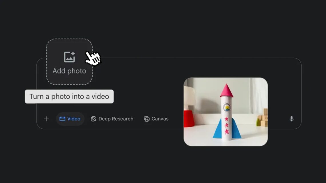 Google Gemini photo to video tool