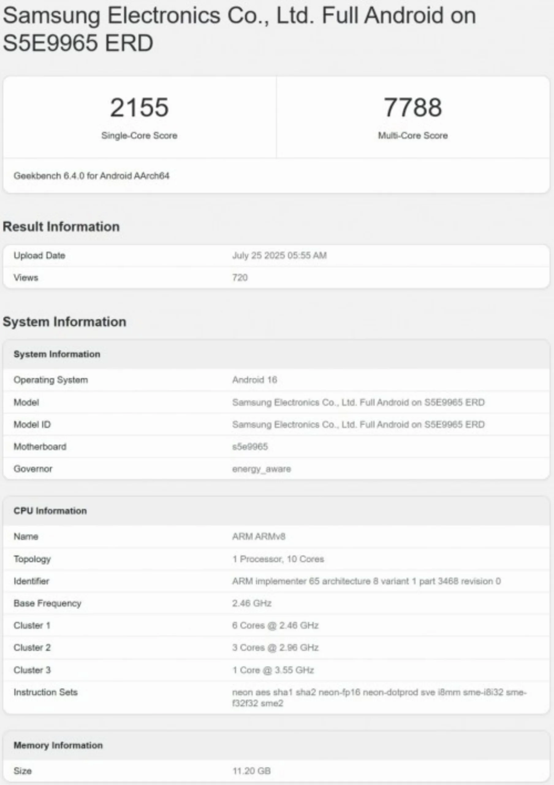 samsung exynos 2600 leak
