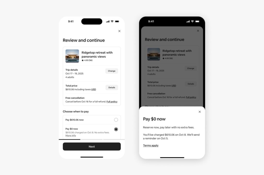 Airbnb Reserve Now Pay Later