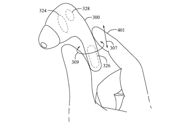 Apple patent haptic feedback earbud