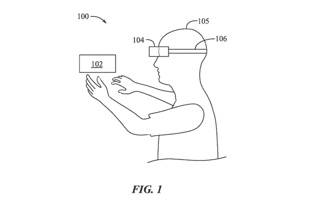 Apple patent haptic feedback head-mounted device