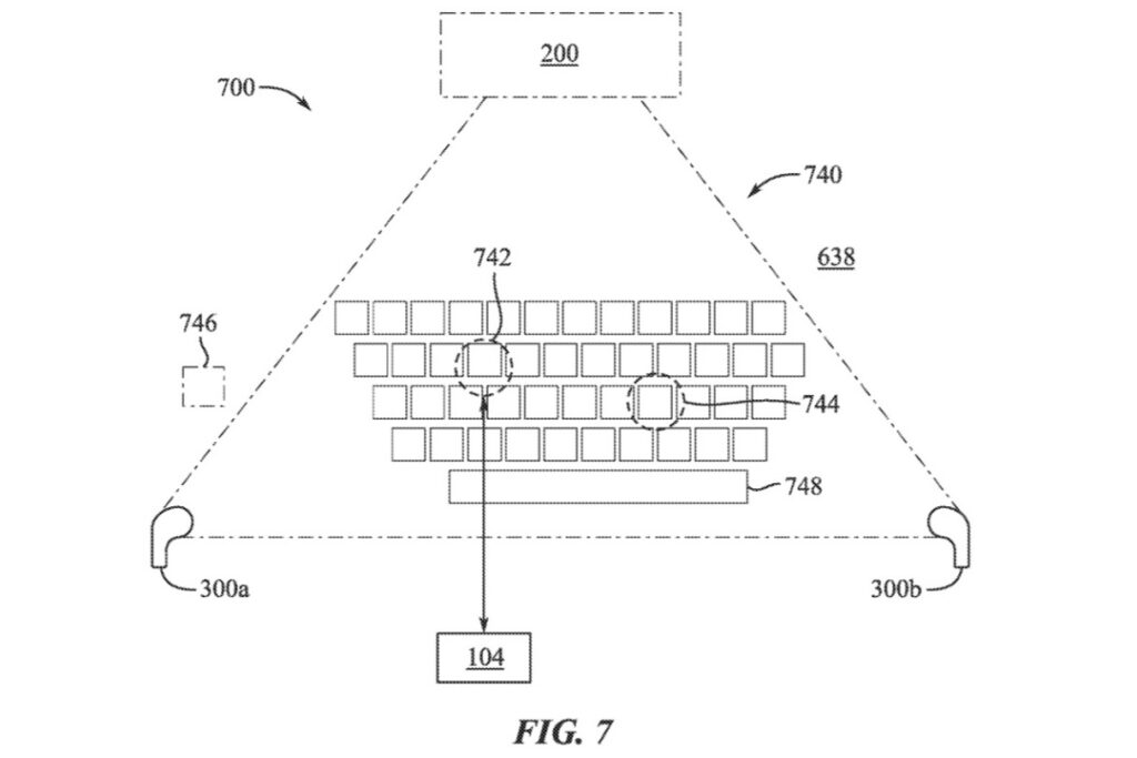 Apple patent haptic feedback virtual keyboard