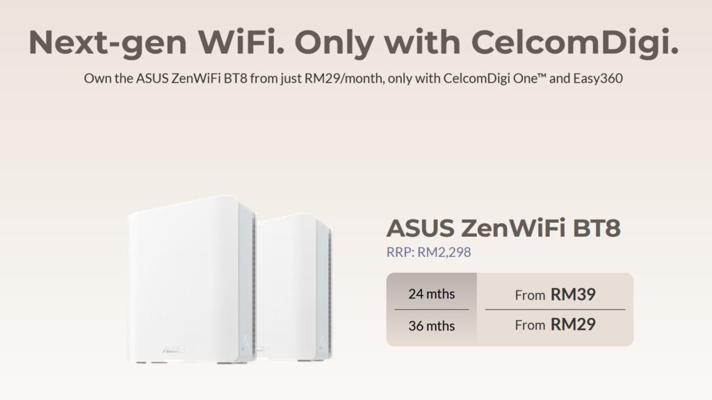 CelcomDigi One ASUS ZenWIFI BT8 prices