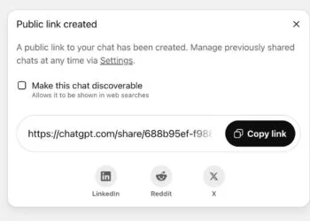 ChatGPT Discoverable Option Removed