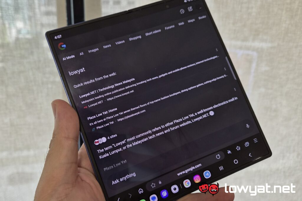 Google AI Mode Malaysia Samsung Internet