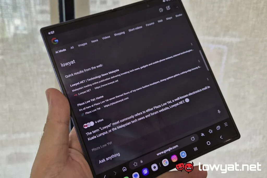 Google AI Mode Malaysia Samsung Internet