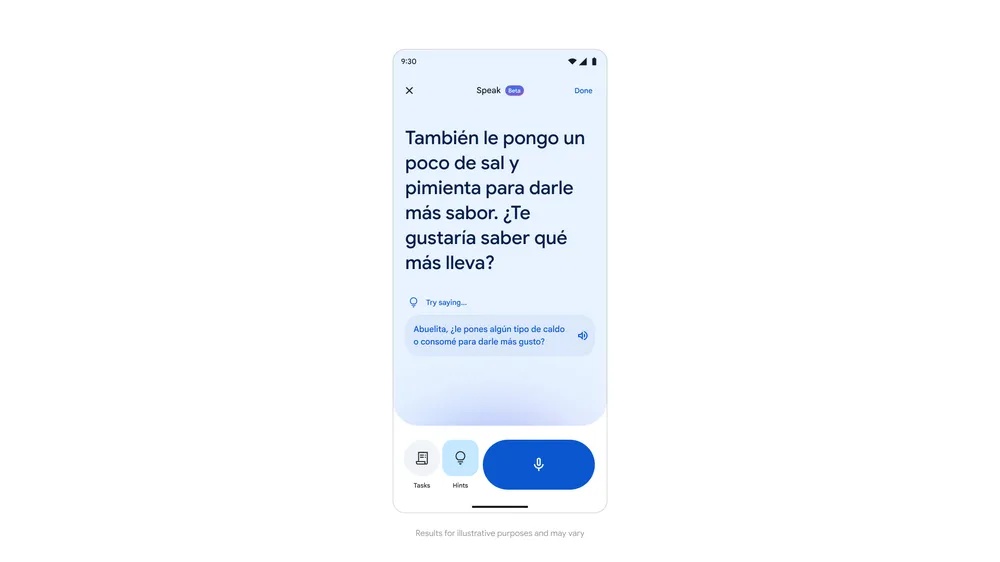 Google Translate language learning beta
