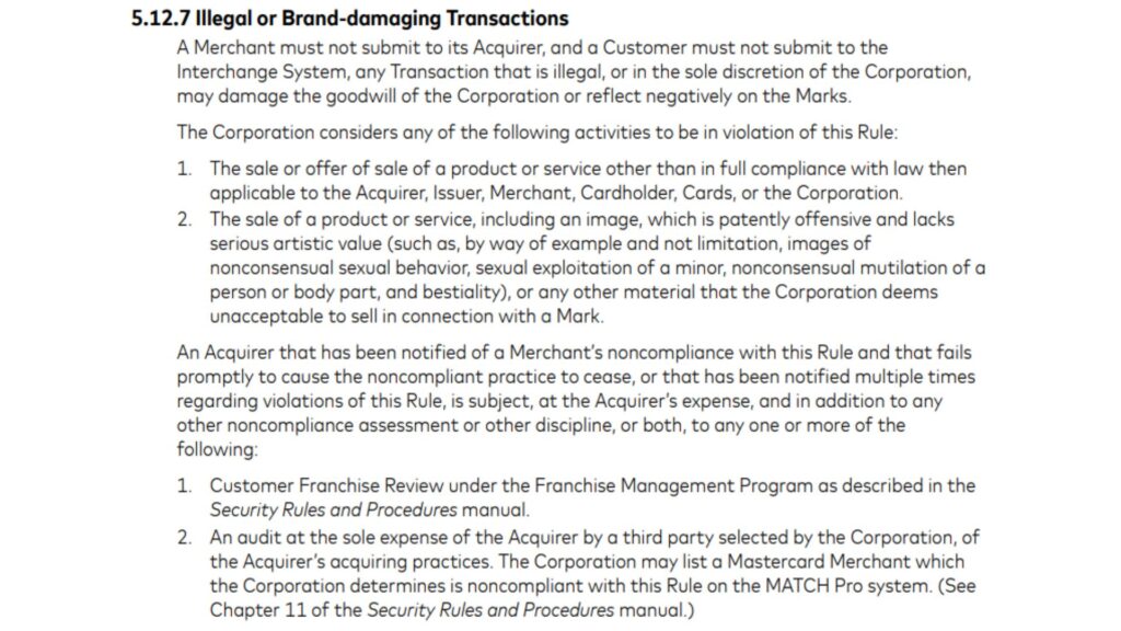 Mastercard-Rule