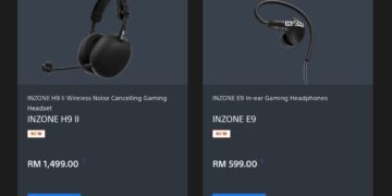 Sony Malaysia Inzone audio prices