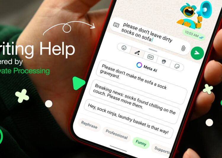 WhatsApp AI Writing Help feature