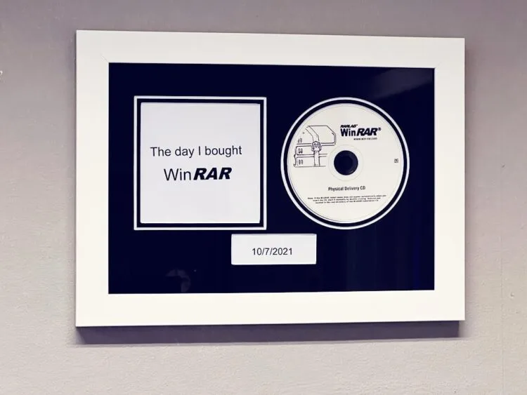 WinRAR frame
