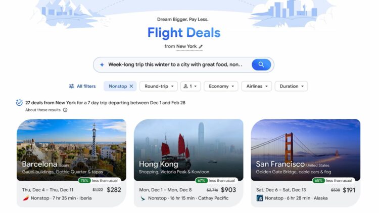 Google Flight Deals