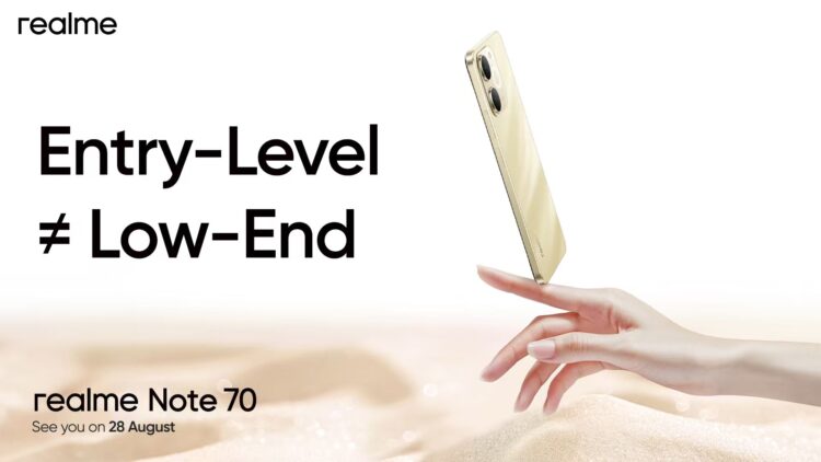 realme Note 70 launch teaser