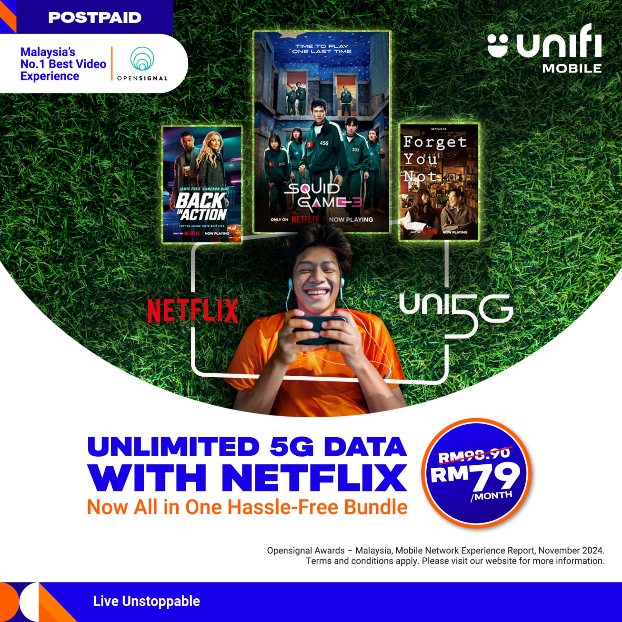 unifi mobile uni5G netflix postpaid