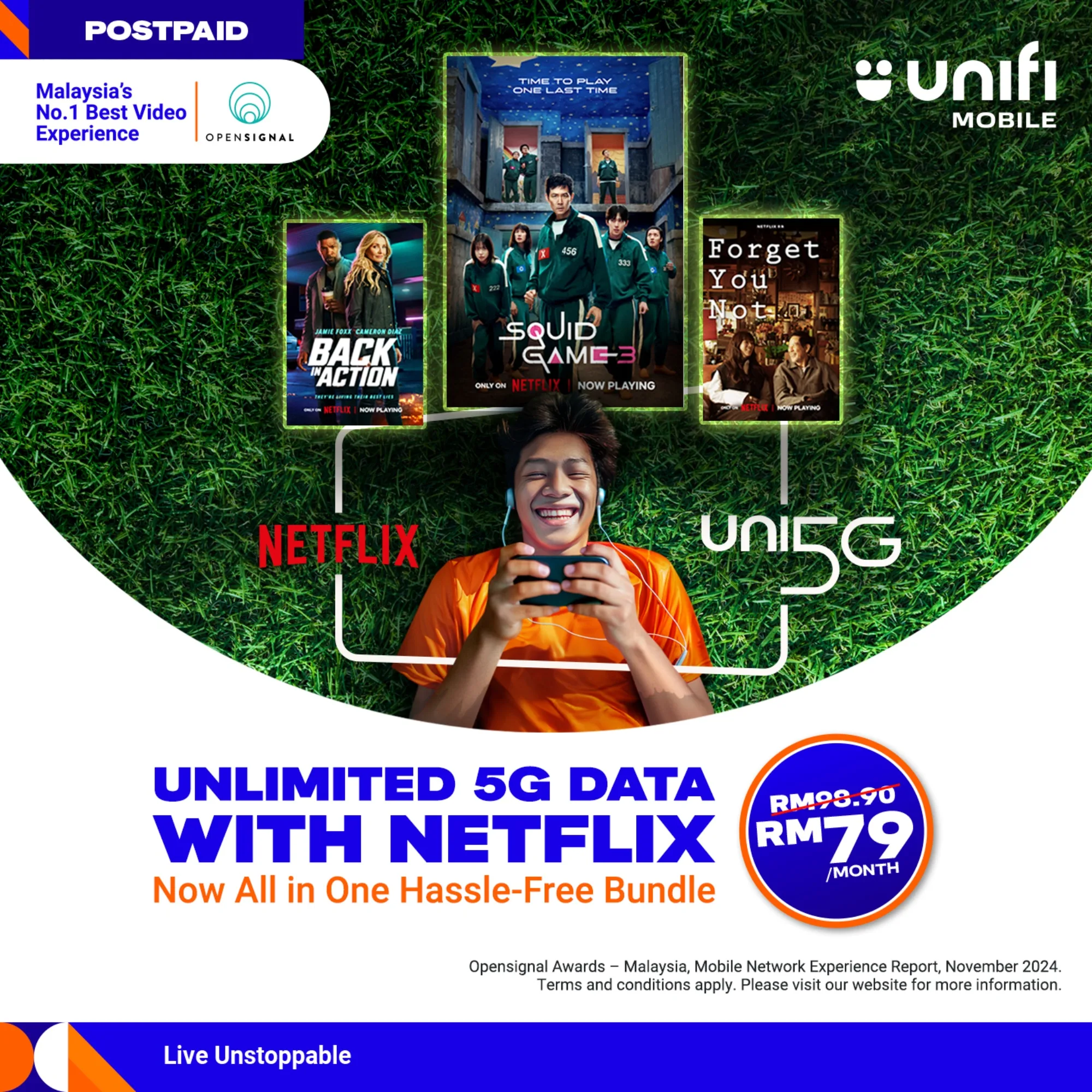 unifi mobile uni5G netflix postpaid