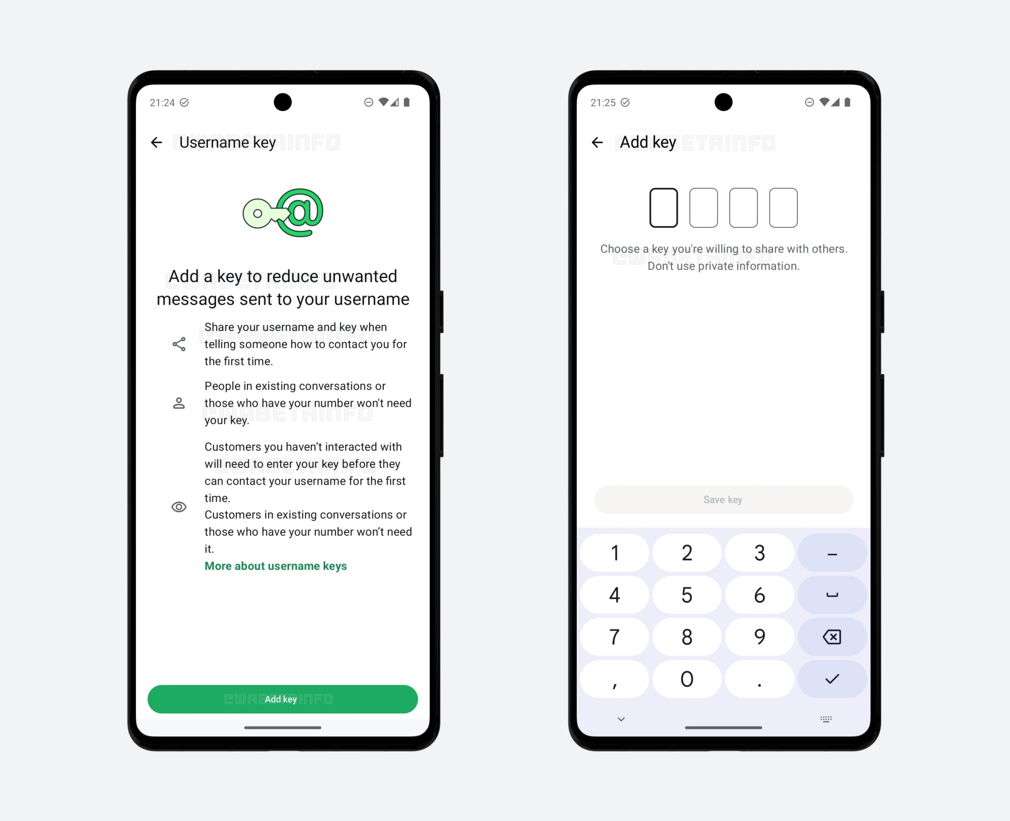 WhatsApp username key
