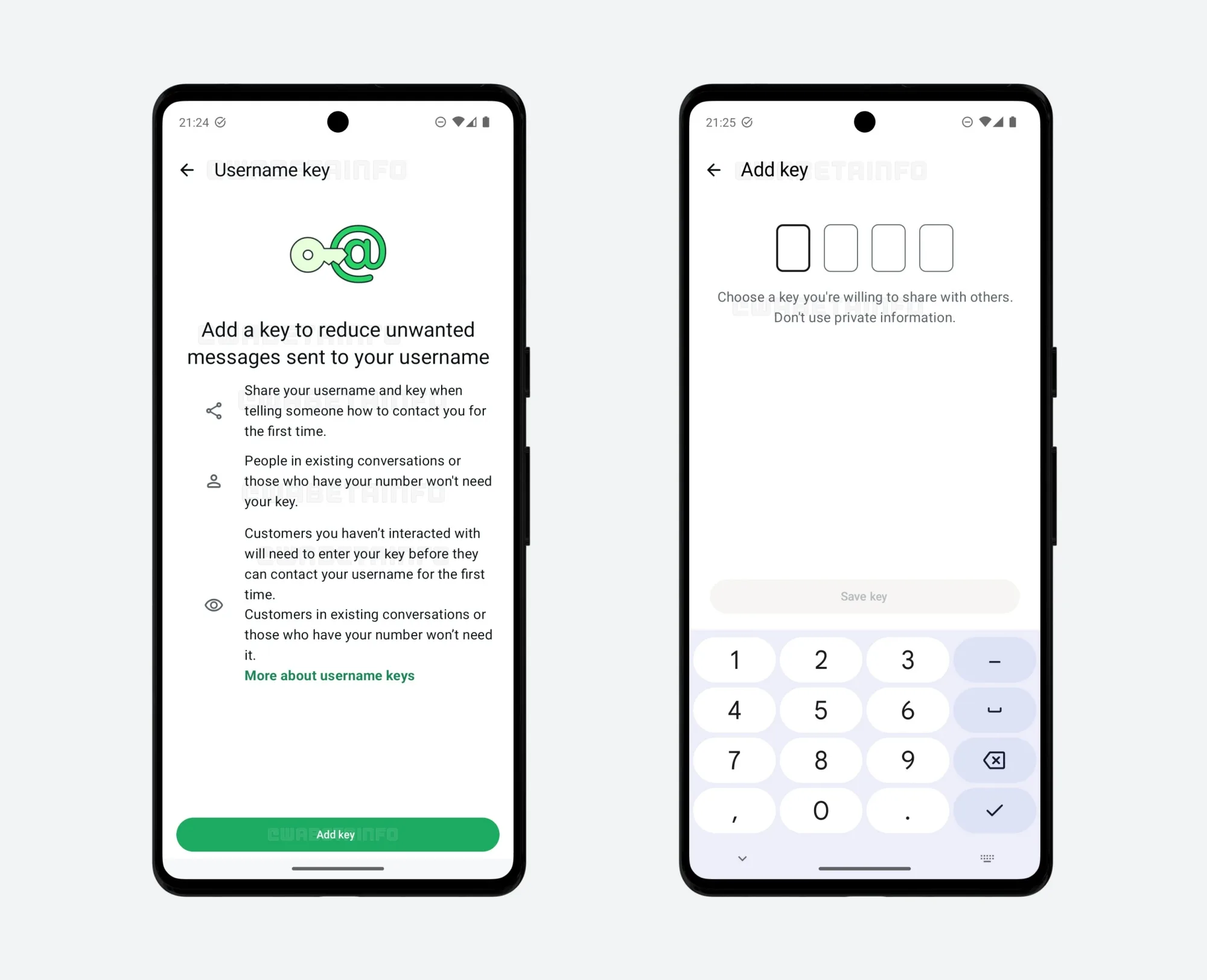 WhatsApp username key