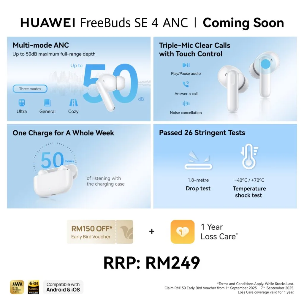 Huawei FreeBuds SE 4 ANC early bird promo