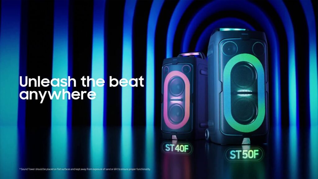 samsung sound tower st40f st50f coming to msia october