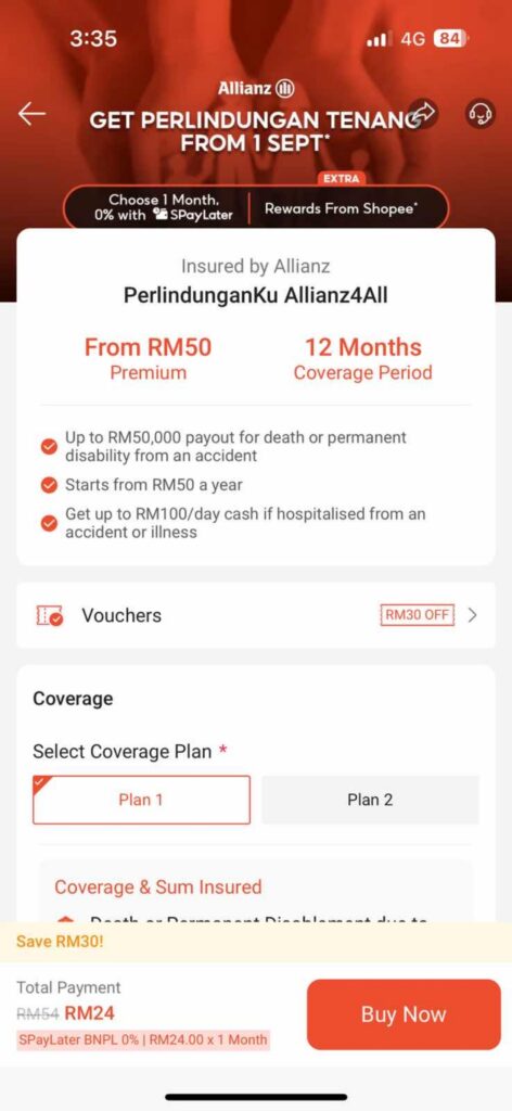 ShopeePay Perlindungan Tenang Voucher