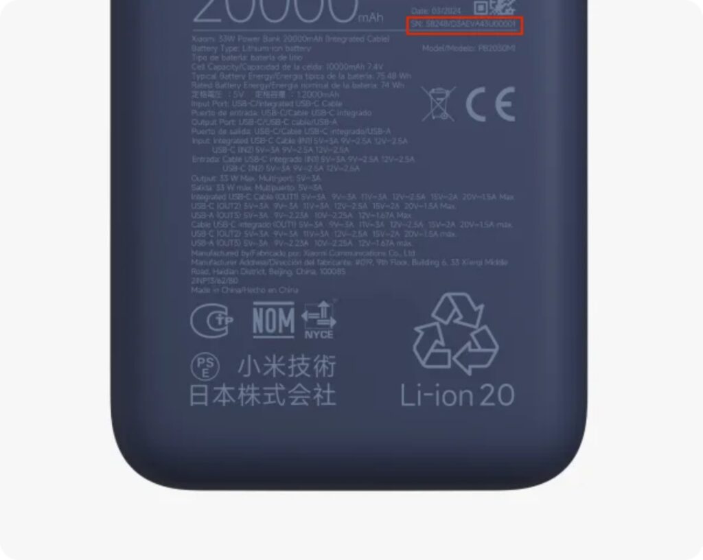 xiaomi power bank 33w 20000mah recall malaysia