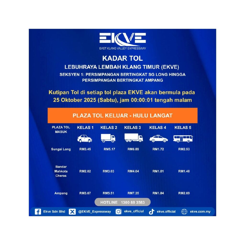 EKVE exit Hulu Langat