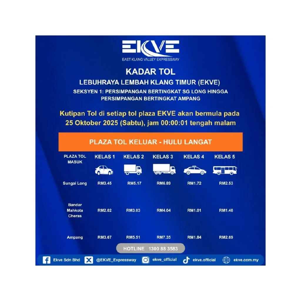 EKVE exit Hulu Langat