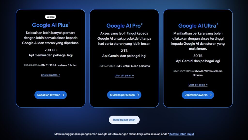 Google AI Plus compare BM