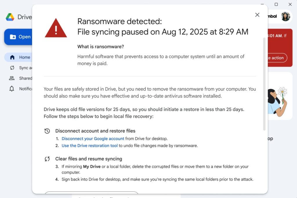 Google Drive for Desktop ransomware detected