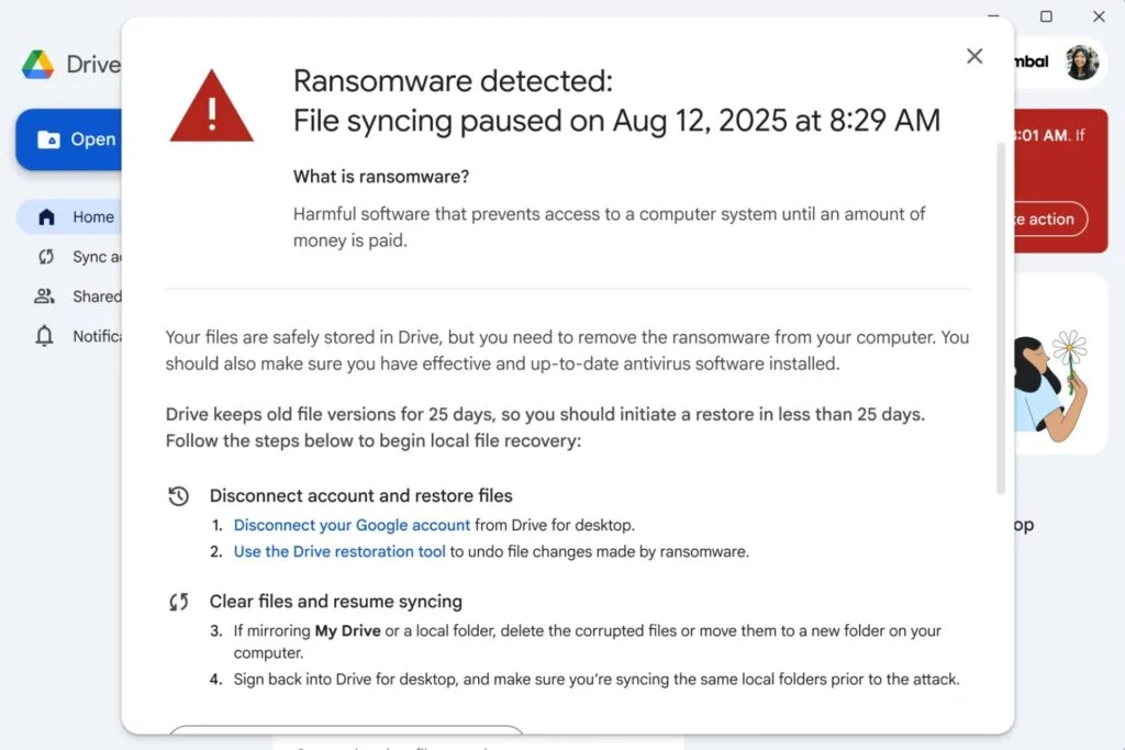 Google Drive for Desktop ransomware detected