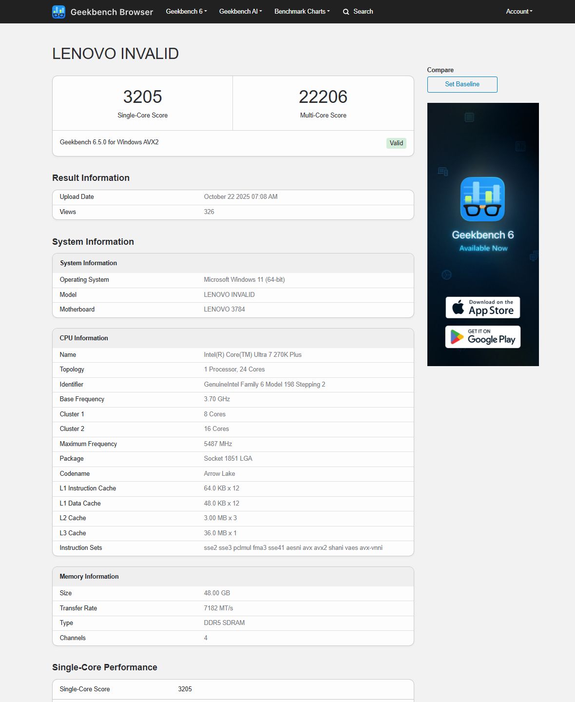 Intel-Core-Ultra-7-270K-Plus-Geekbench-1