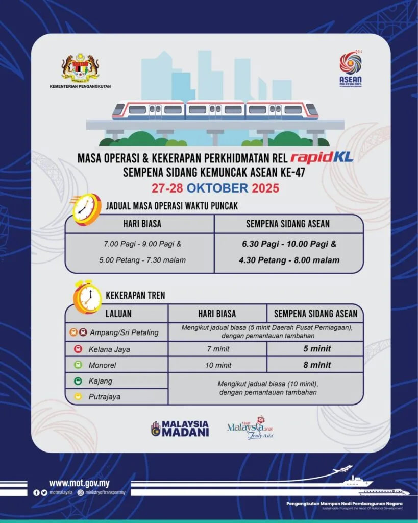 MOT Public Transport notice 47 ASEAN Summit