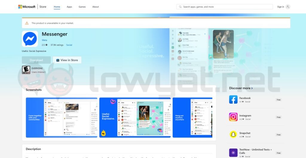 Meta Messenger App Closure Desktop Download