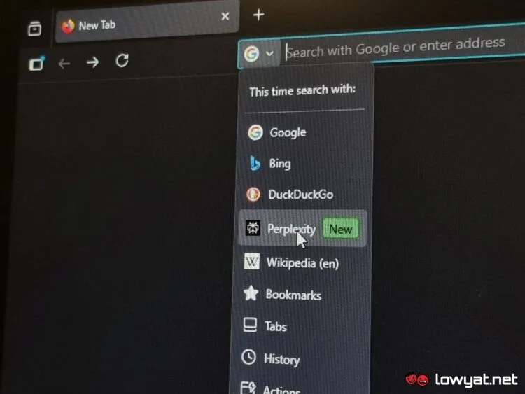 Mozilla Firefox Perplexity AI Browser