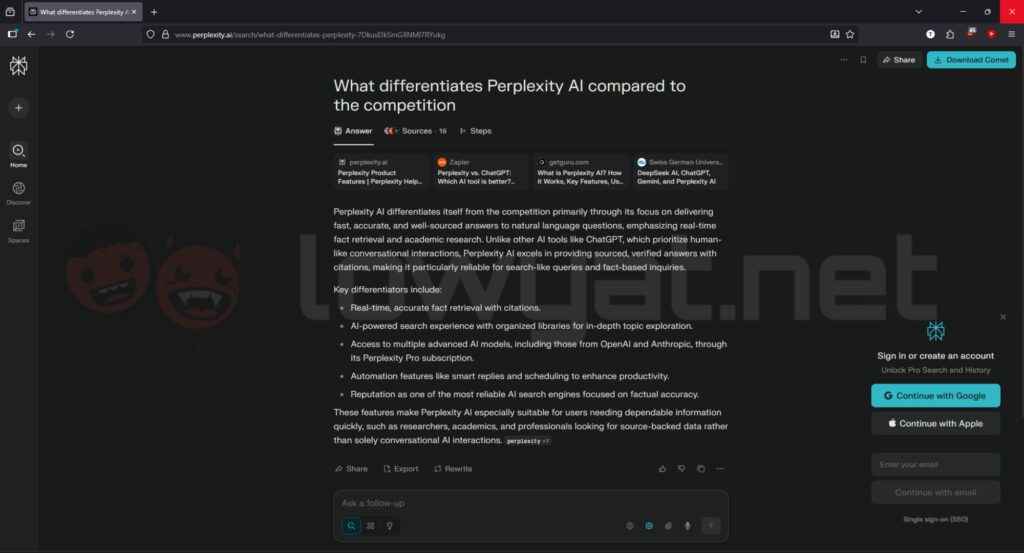 Mozilla Firefox Perplexity AI Browser