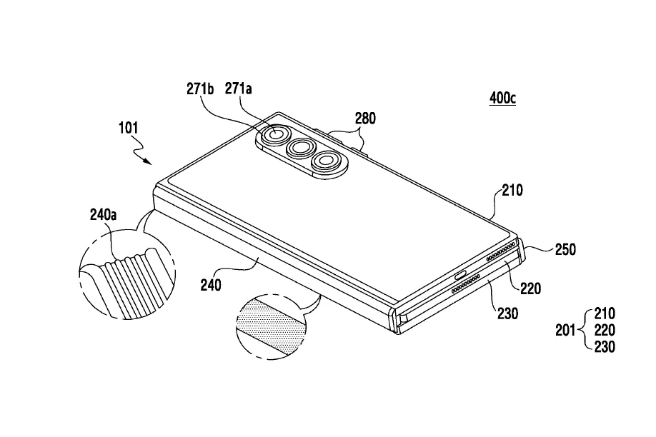 Samsung Galaxy Z Trifold patent folded 2