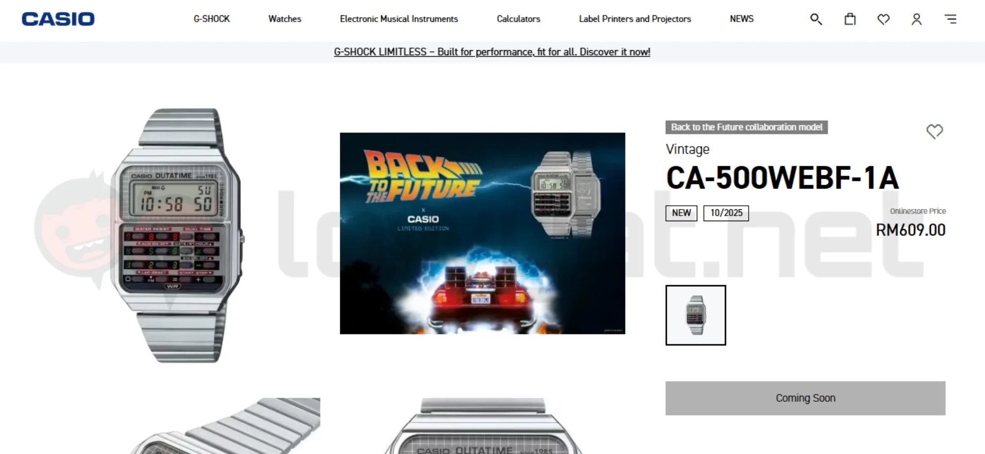 casio back to the future calculator watch malaysia price