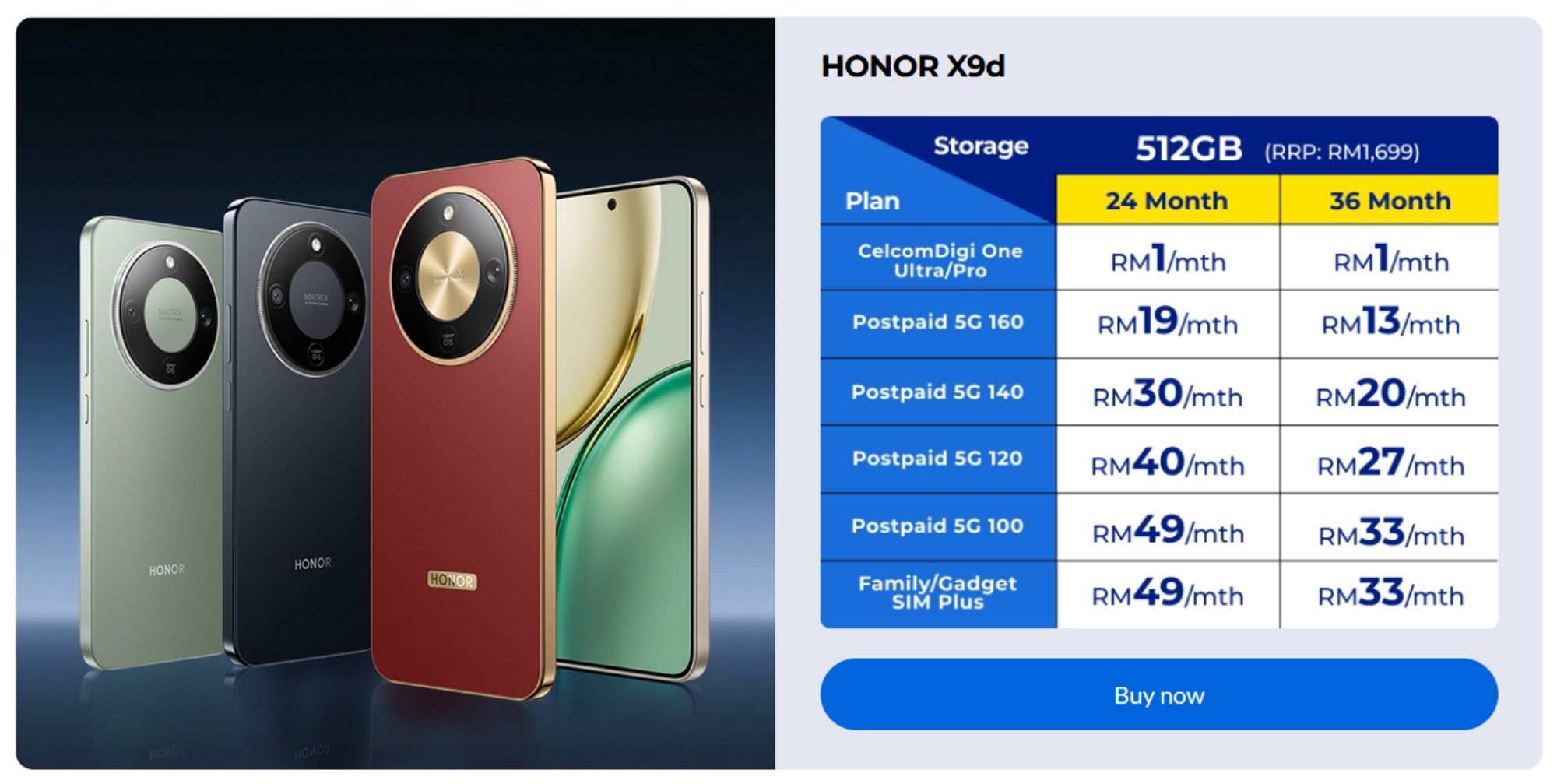HONOR X9d CelcomDigi