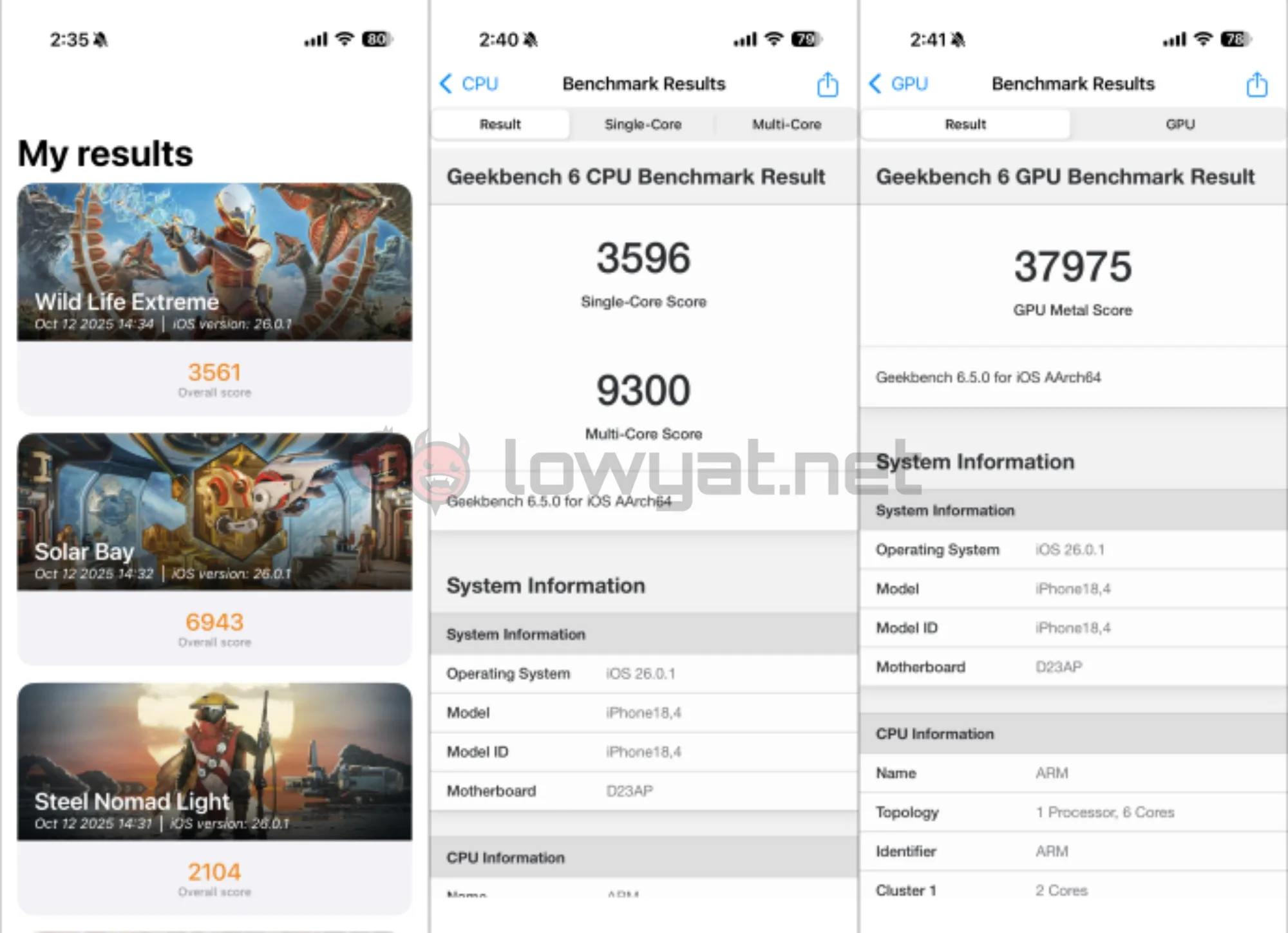 iPhone Air benchmarks