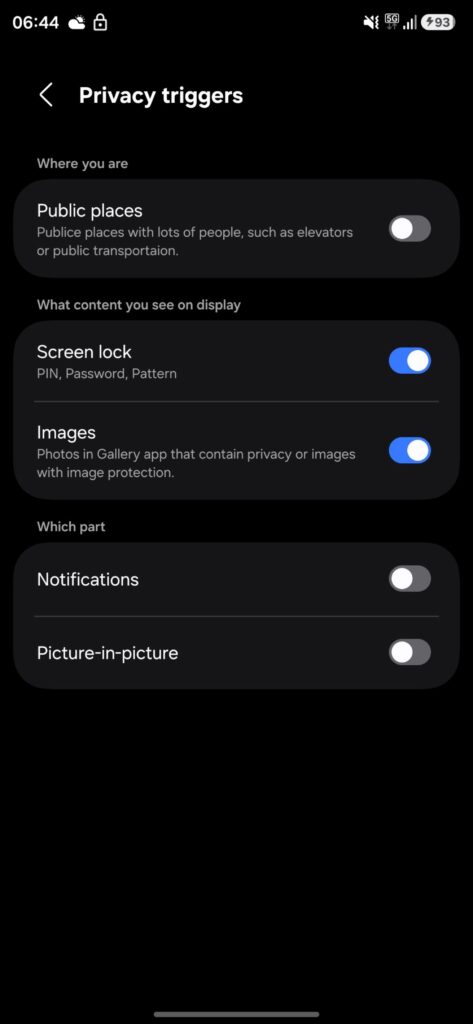 Samsung Galaxy S26 Ultra Privacy Display One UI 8.5