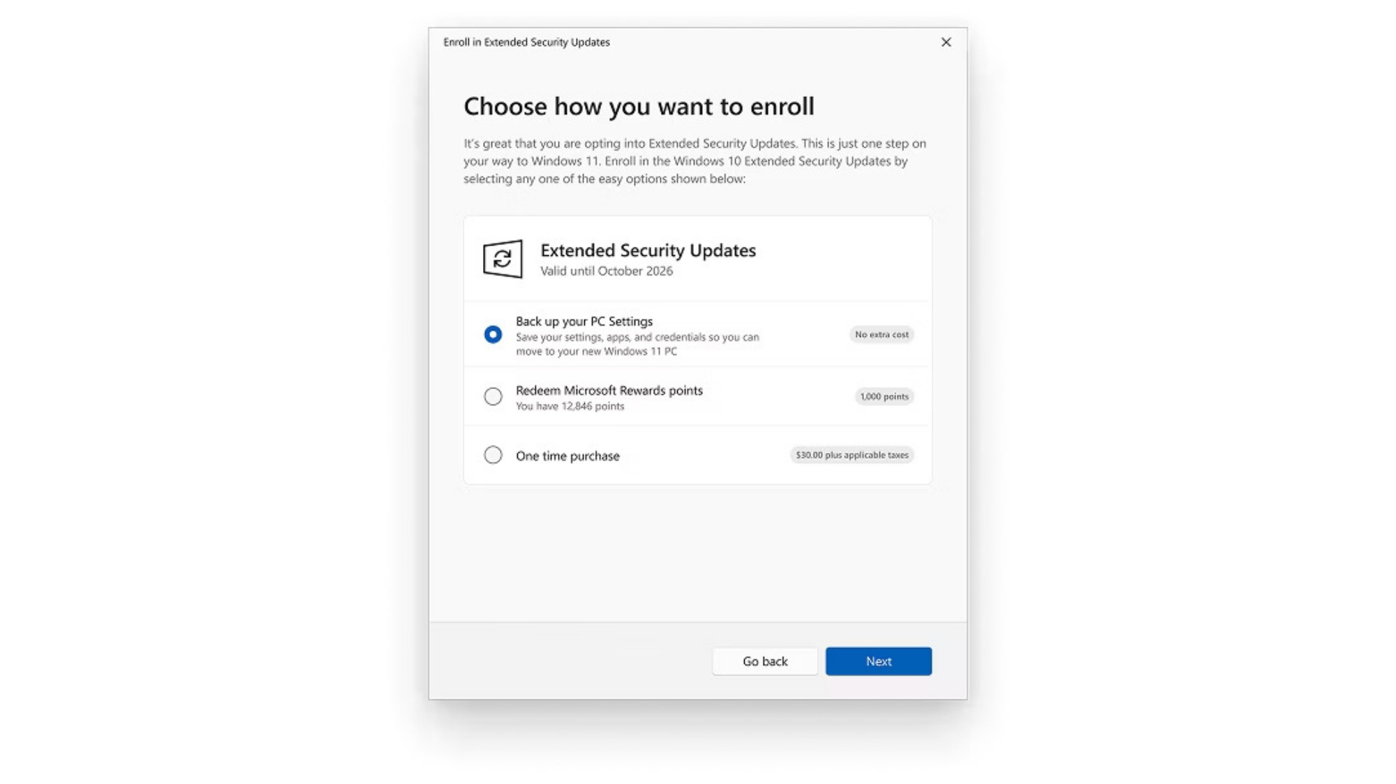 windows 10 esu screen