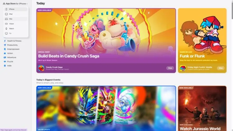 Apple App Store Browser