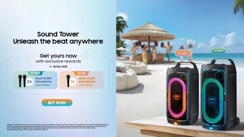 samsung sound tower st40f st50f malaysia launch