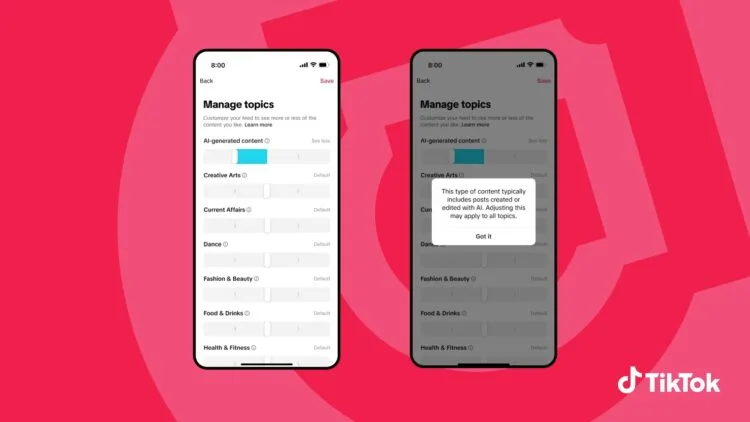 tiktok to let users limit ai content on feeds