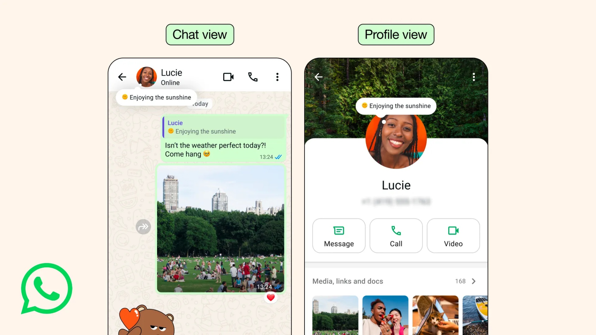 whatsapp reintroduce About feature